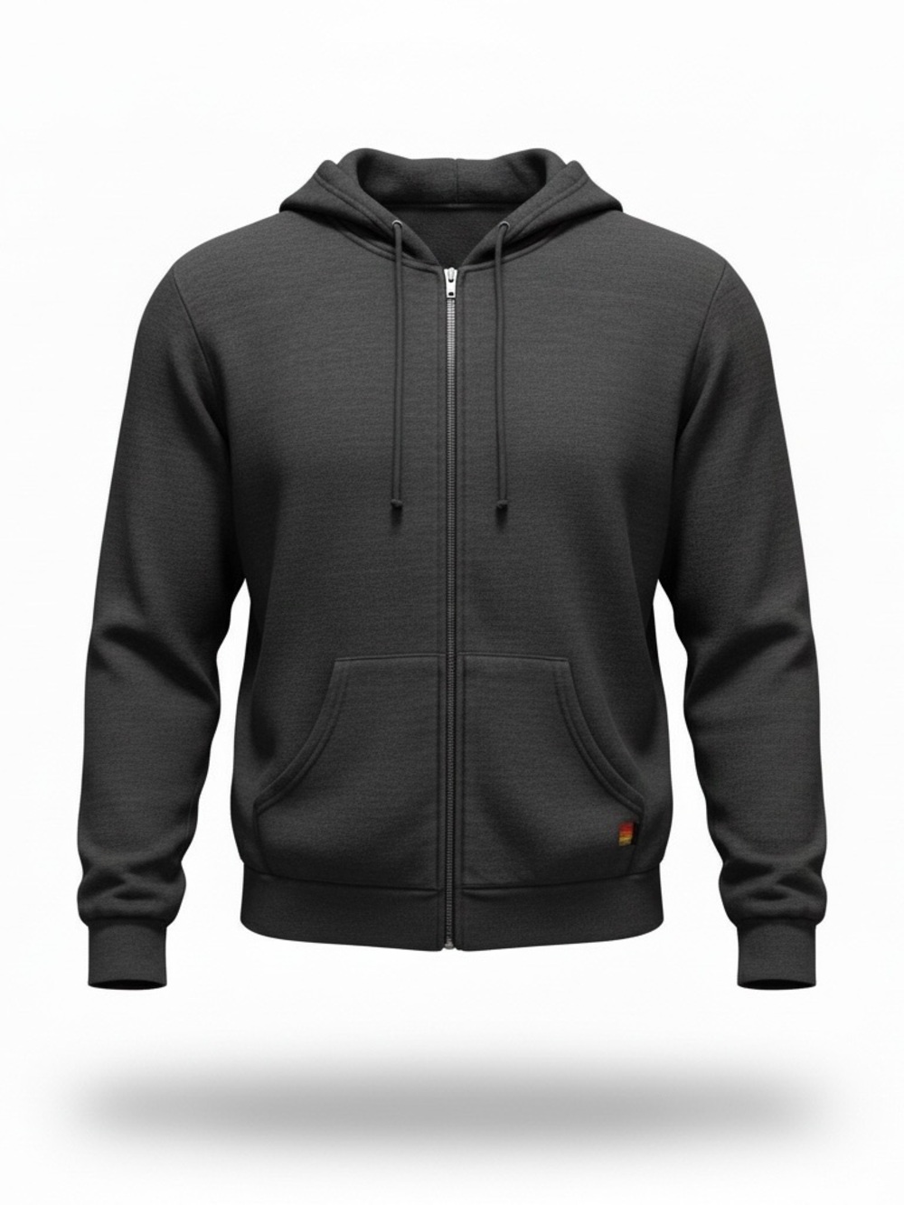 Aviator Nation XL Black/Charcoal Grey Zip Up Hoodie Lightning Bolt Rainbow Logo
